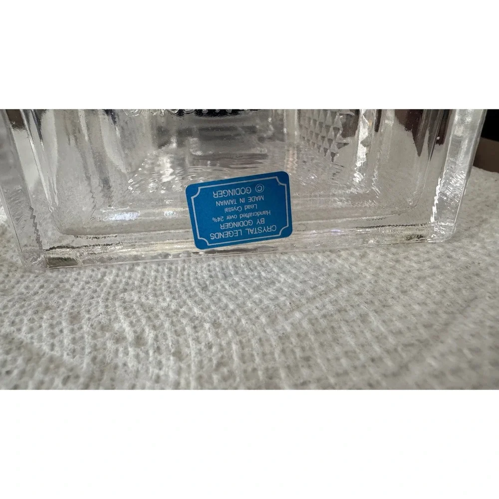 Crystal Legends Godinger Lead Crystal Grandfather Table Clock missing back cover
